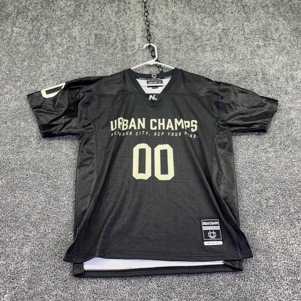 Urban Champs Shirt Mens Medium Black Football Jersey Campus Ink 00 College